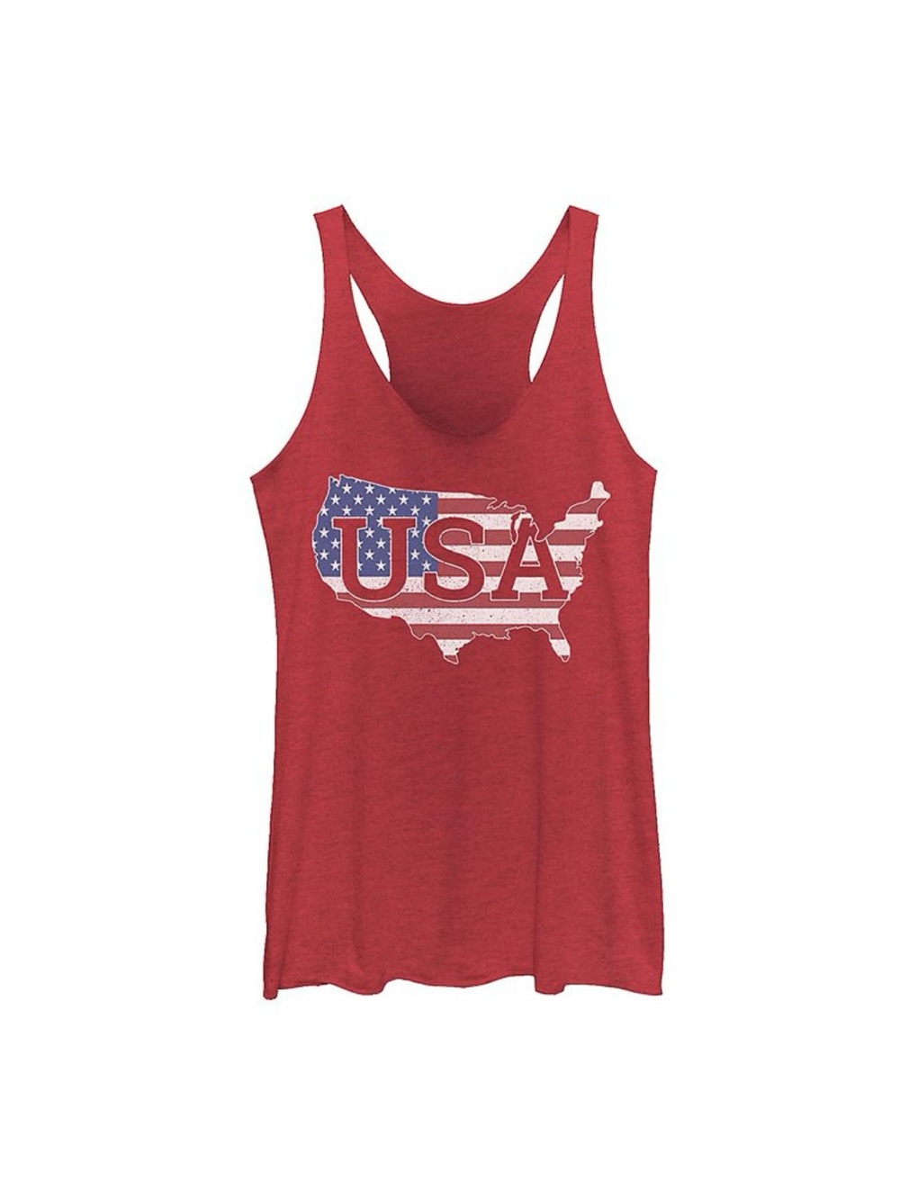 Juniors' Americana USA American Flag Silhouette Tank Top 2XL